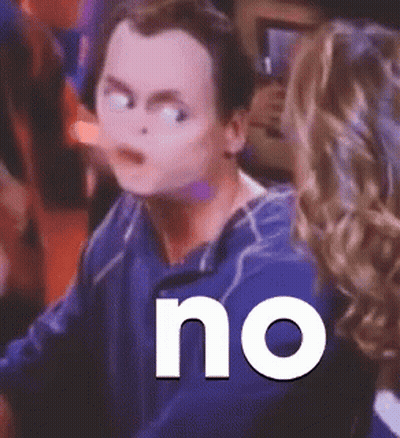 Man In Blue Shirt Saying No GIF