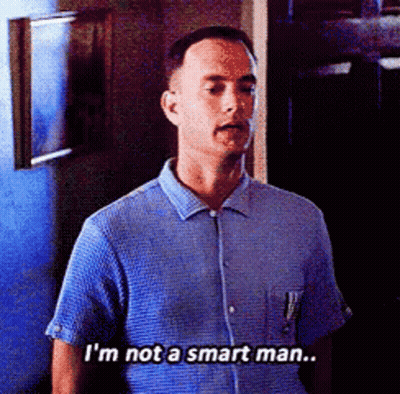 Man In Blue Shirt Saying Not Smart GIF