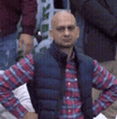 Man In Blue Shirt Saying Oh Man GIF