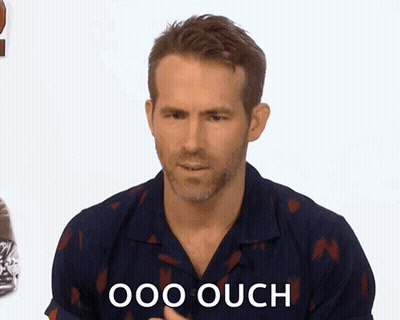 Man In Blue Shirt Saying Ouch GIF