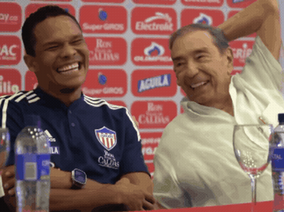 Man In Blue Shirt Saying Ron Caldas GIF