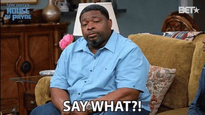 Man In Blue Shirt Saying Say What GIF