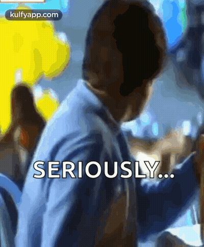 Man In Blue Shirt Saying Seriously GIF