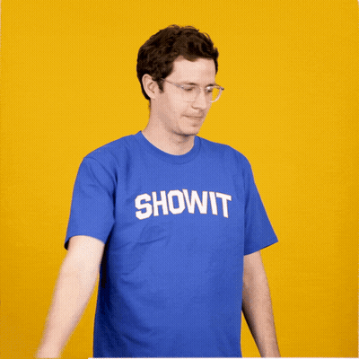 Man In Blue Shirt Saying Showit GIF