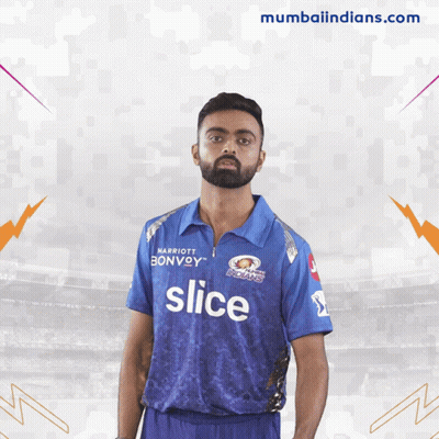 Man In Blue Shirt Saying Slice GIF