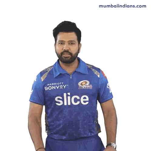 Man In Blue Shirt Saying Slice Sticker