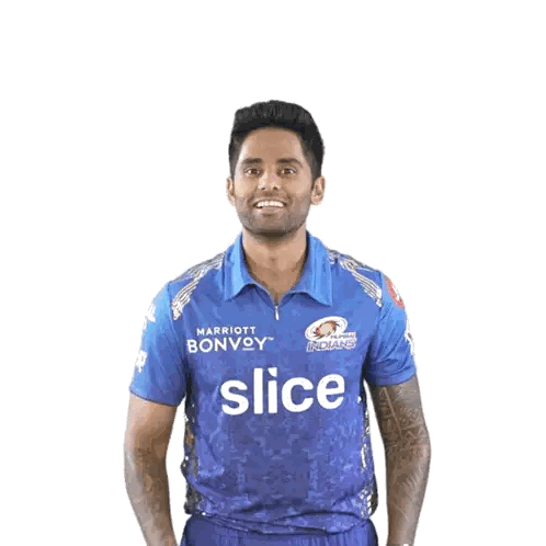 Man In Blue Shirt Saying Slice Sticker