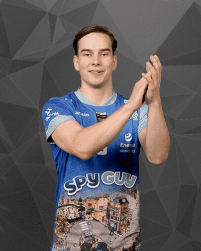 Man in Blue Shirt Saying Spy Guy