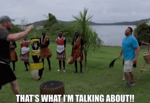 Man In Blue Shirt Saying That's What I'm Talking About GIF