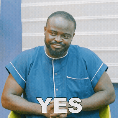 Man In Blue Shirt Saying Yes GIF