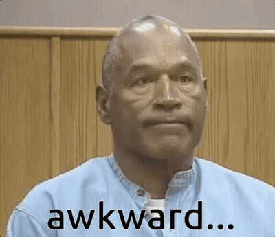 Man In Blue Shirt Says Awkward GIF