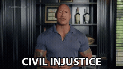 Man In Blue Shirt Says Civil Injustice GIF