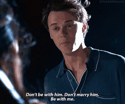 Man In Blue Shirt Says Don't Be With Him Don't Marry Him Be With Me GIF