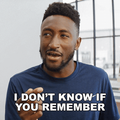 Man In Blue Shirt Says I Don't Know If You Remember GIF