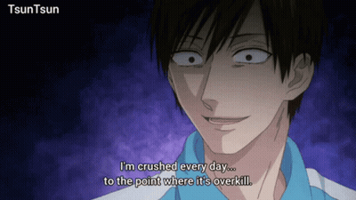 Man In Blue Shirt Says I'm Crushed Every Day GIF