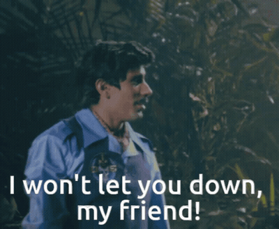 Man In Blue Shirt Says I Won T Let You Down My Friend GIF