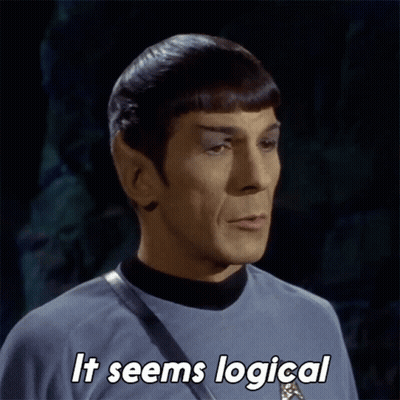 Man In Blue Shirt Says It Seems Logical GIF