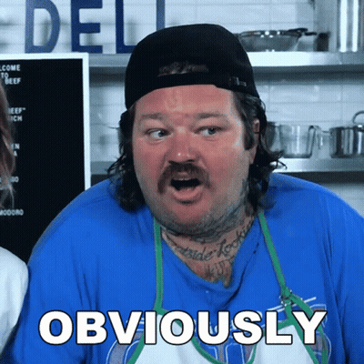 Man In Blue Shirt Says Obviously GIF
