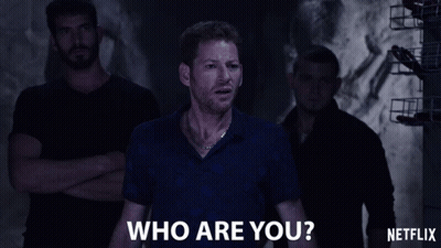 Man In Blue Shirt Says Who Are You GIF