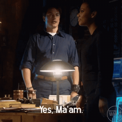 Man In Blue Shirt Says Yes Ma'am GIF