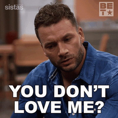 Man In Blue Shirt Says You Don't Love Me GIF