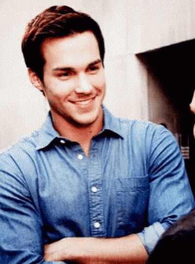 Man In Blue Shirt Smiling GIF