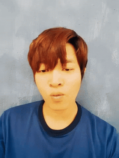 Man In Blue Shirt Smiling Funny Face GIF