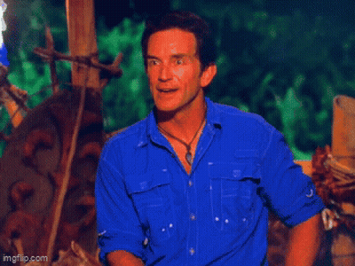 Man In Blue Shirt Smiling In Jungle GIF
