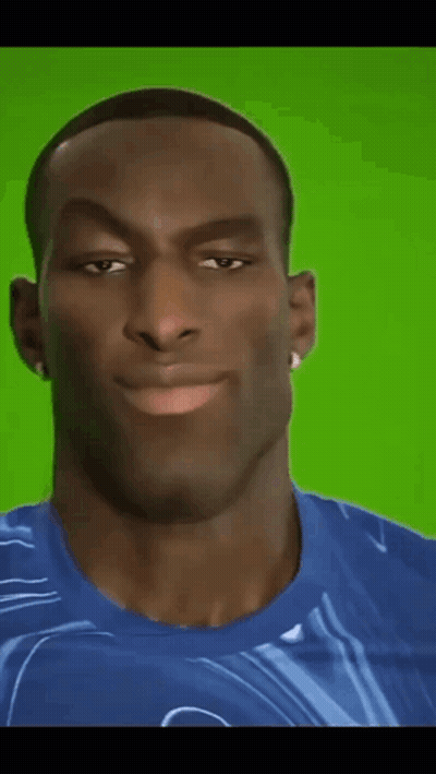 Man In Blue Shirt Smiling Open Mouth GIF