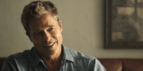 Man In Blue Shirt Smiling GIF
