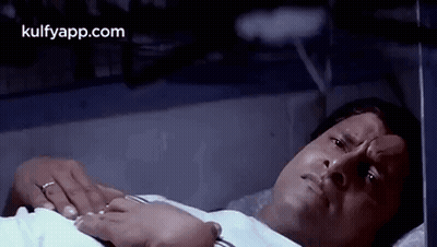 Man In Blue Shirt Standing At Computer With Me GIF