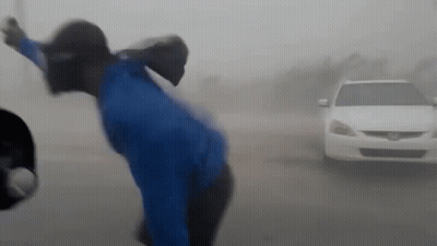 Man In Blue Shirt Standing By White Honda Car GIF