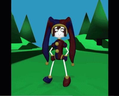 Man In Blue Shirt Swinging Golf Club On Green GIF