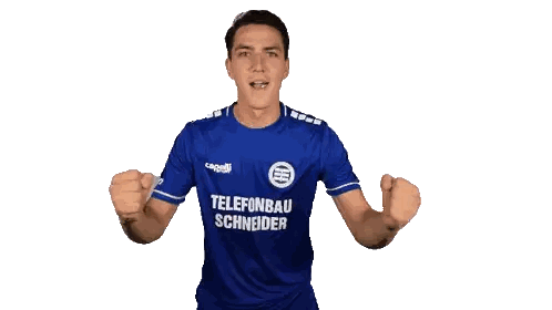 Man In Blue Shirt 'Telefonbau Schneider Sticker