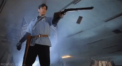 Man In Blue Shirt Throwing Paper GIF