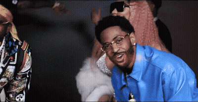 Man In Blue Shirt With Beard And Glasses Smiling GIF