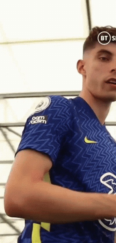 Man In Blue Shirt With BT GIF