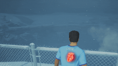 Man In Blue Shirt With Crew GIF