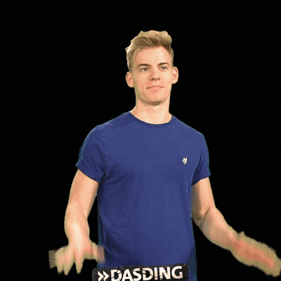 Man In Blue Shirt With Dasding GIF