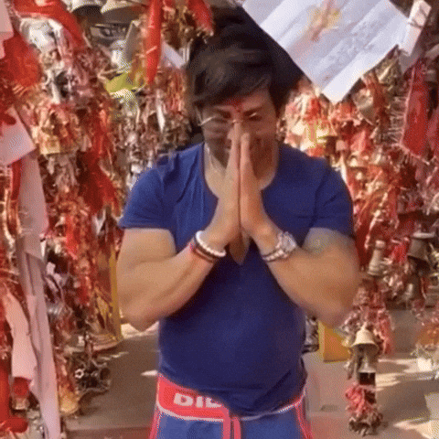 Man In Blue Shirt With Dil GIF