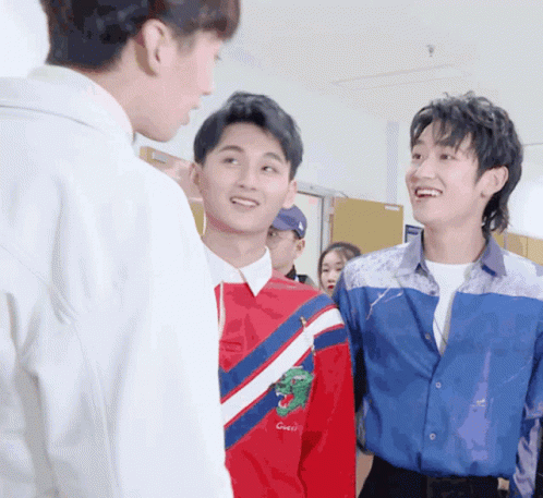Man In Blue Shirt With Gucci On Front GIF