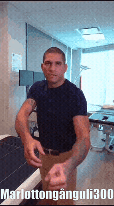 Man In Blue Shirt With Marlottonganguli300 GIF