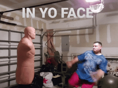 Man In Blue Shirt With Marvel GIF
