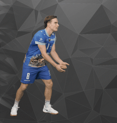 Man In Blue Shirt With Number 8 GIF