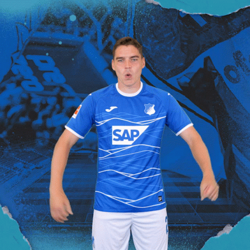 Man In Blue Shirt With SAP GIF
