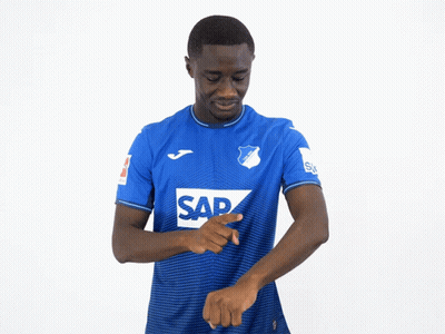 Man In Blue Shirt With Sap On Front GIF