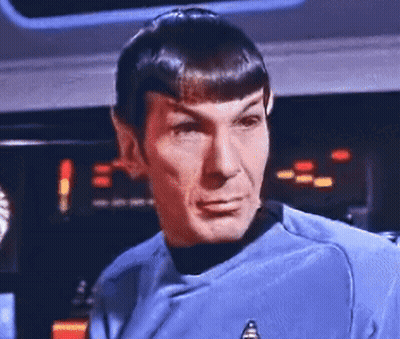 Man in Blue Shirt with Star Trek Logo