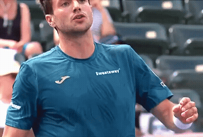 Man In Blue Shirt With Sweataway GIF