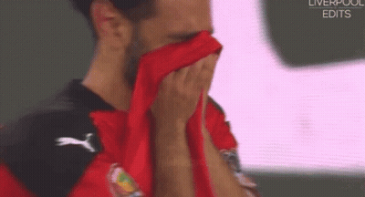 Man In Blue Shirt With Szivesen GIF