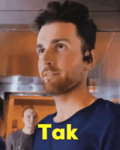 Man In Blue Shirt With Tak GIF